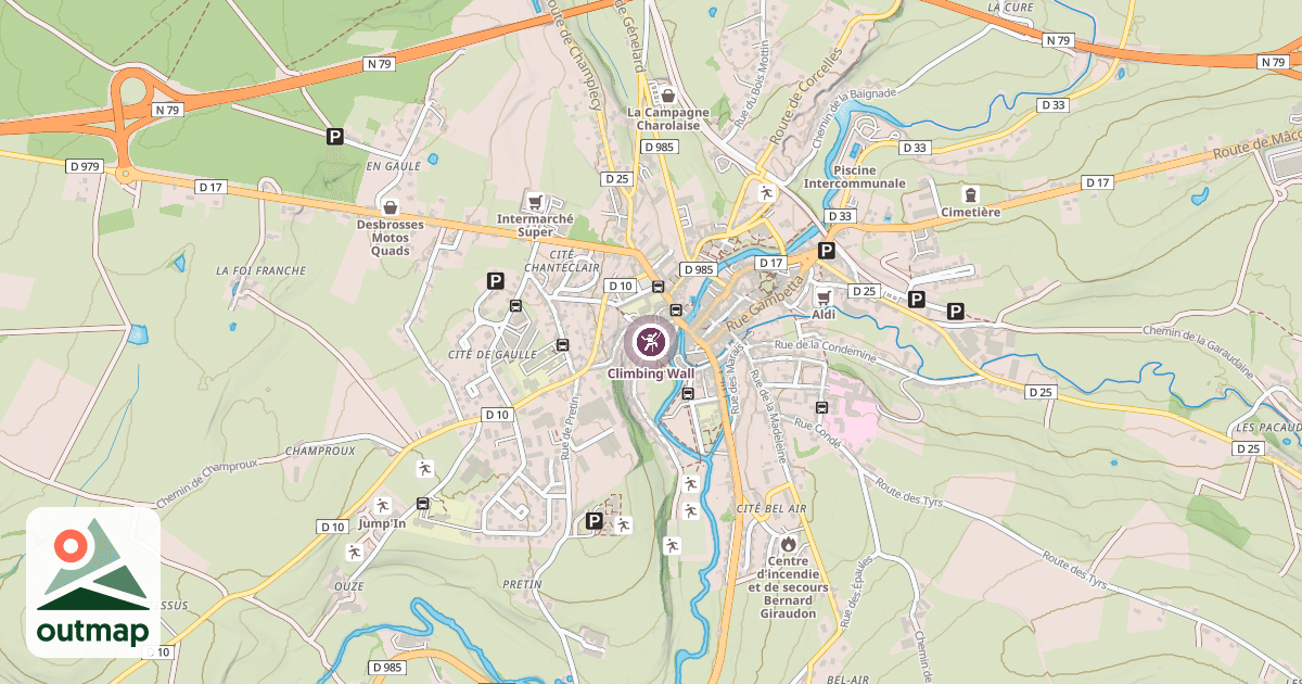 Map of Climbing Wall