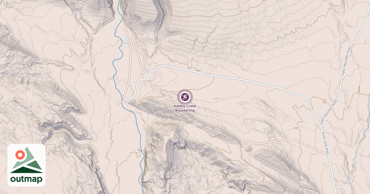 Map of Ashley Creek Bouldering