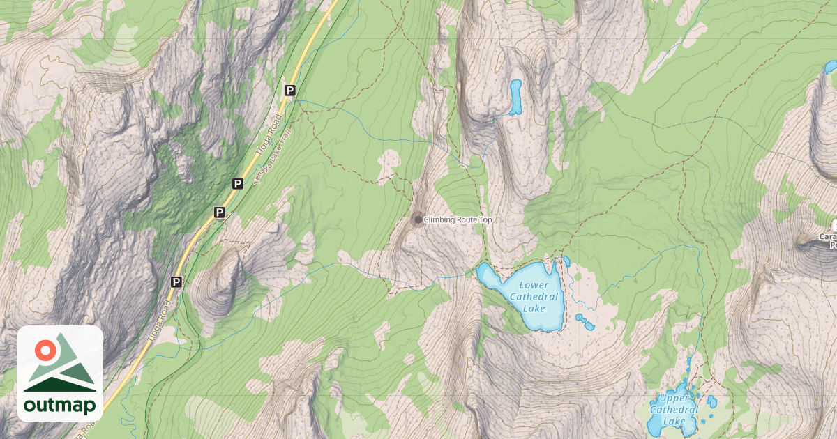 Map of Climbing Route Top