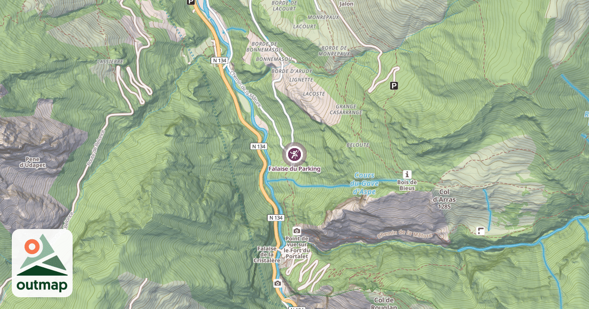Map of Falaise du Parking