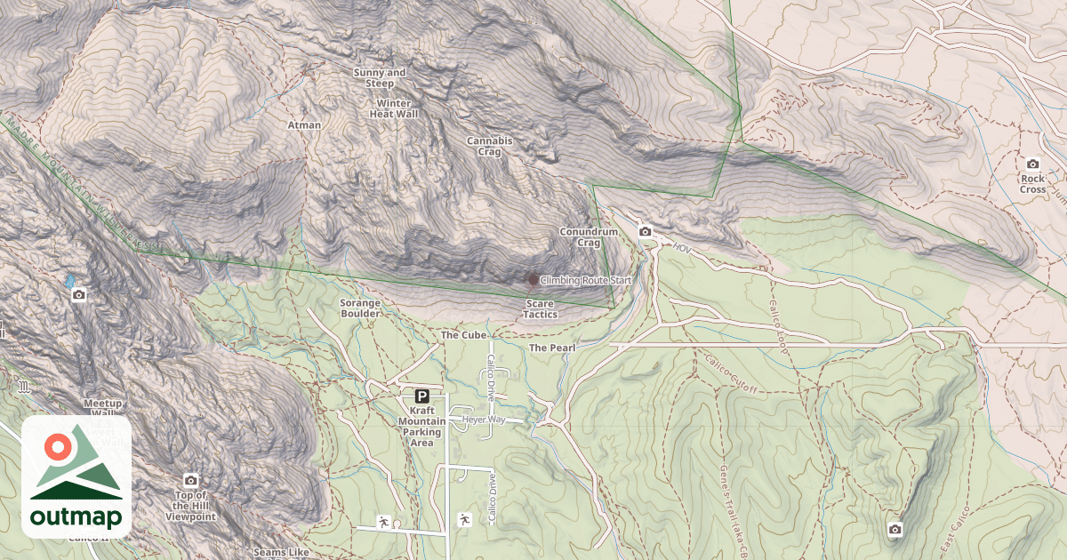 Map of Climbing Route Start