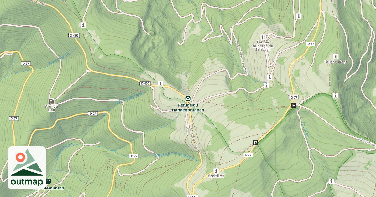 Map of Refuge du Hahnenbrunnen