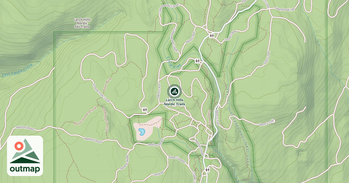 Map of Larch Hills Nordic Trails