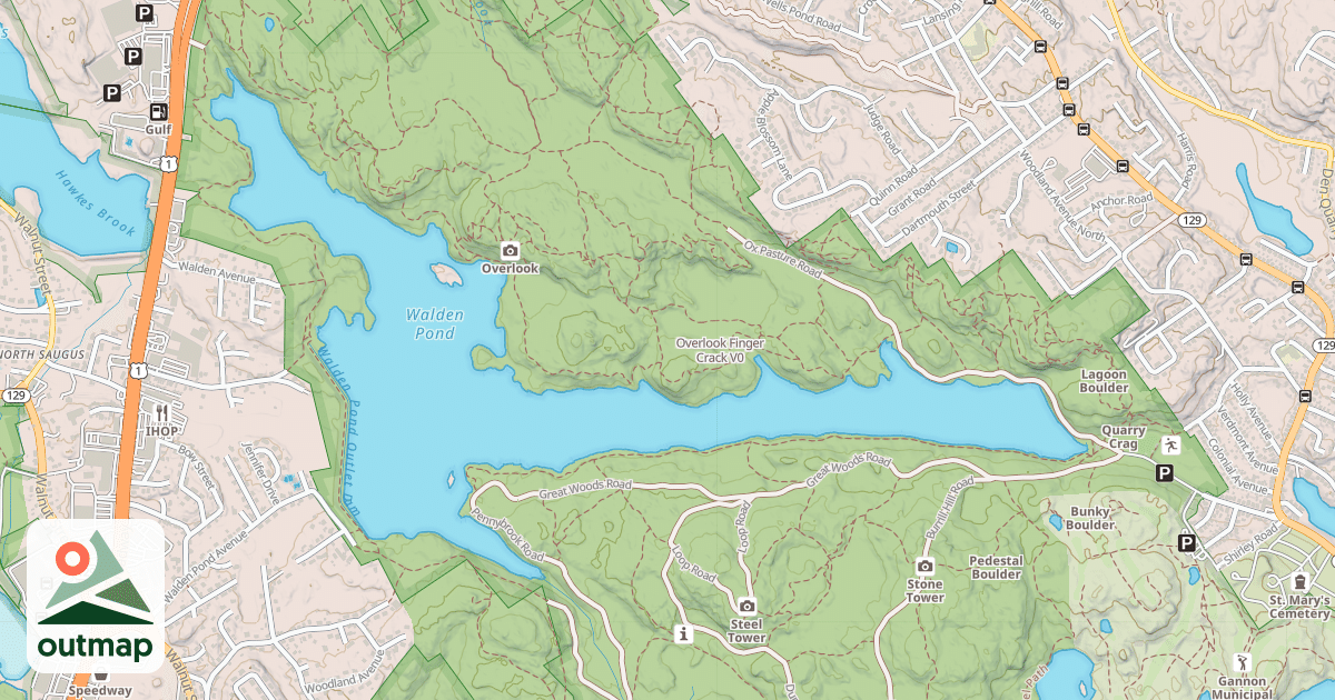 Map of Overlook Finger Crack