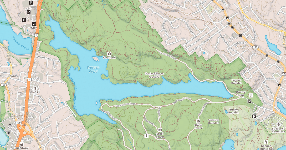 Map preview of Overlook Finger Crack