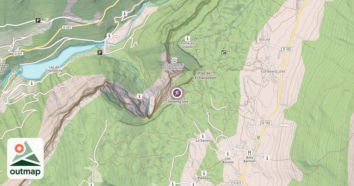 Map of Climbing Site