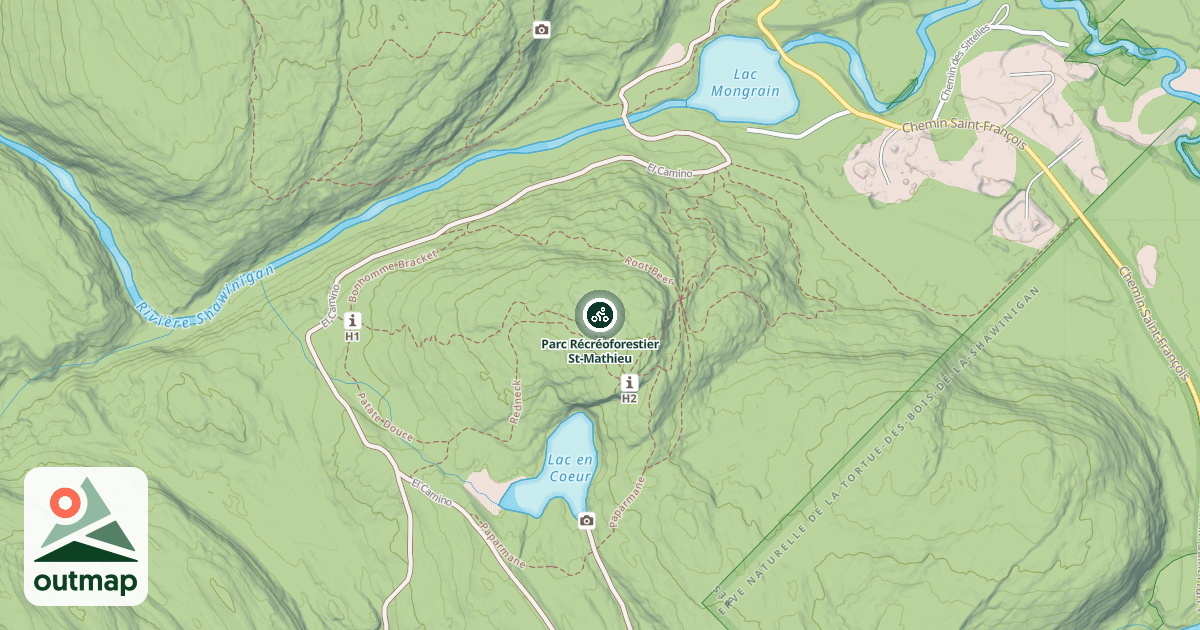 Map of Parc Récréoforestier St-Mathieu