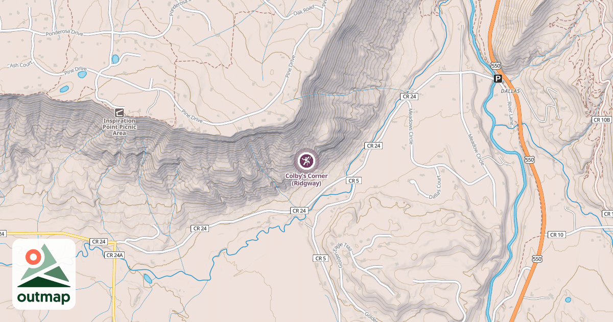 Map of Colby's Corner (Ridgway)