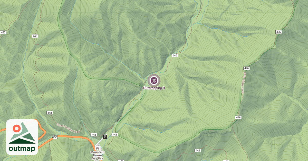 Map of Outcropping D