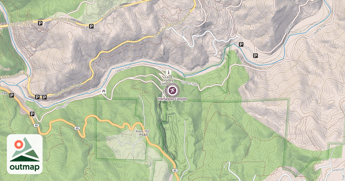 Map of Horsepoo Canyon