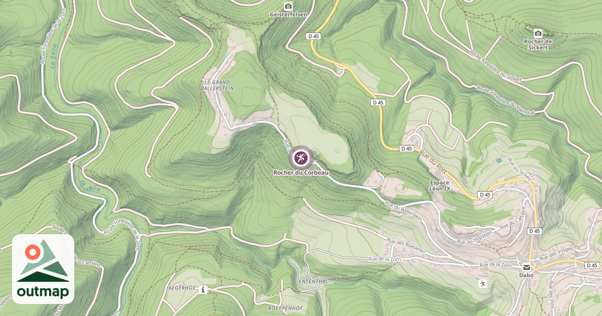 Map of Rocher du Corbeau