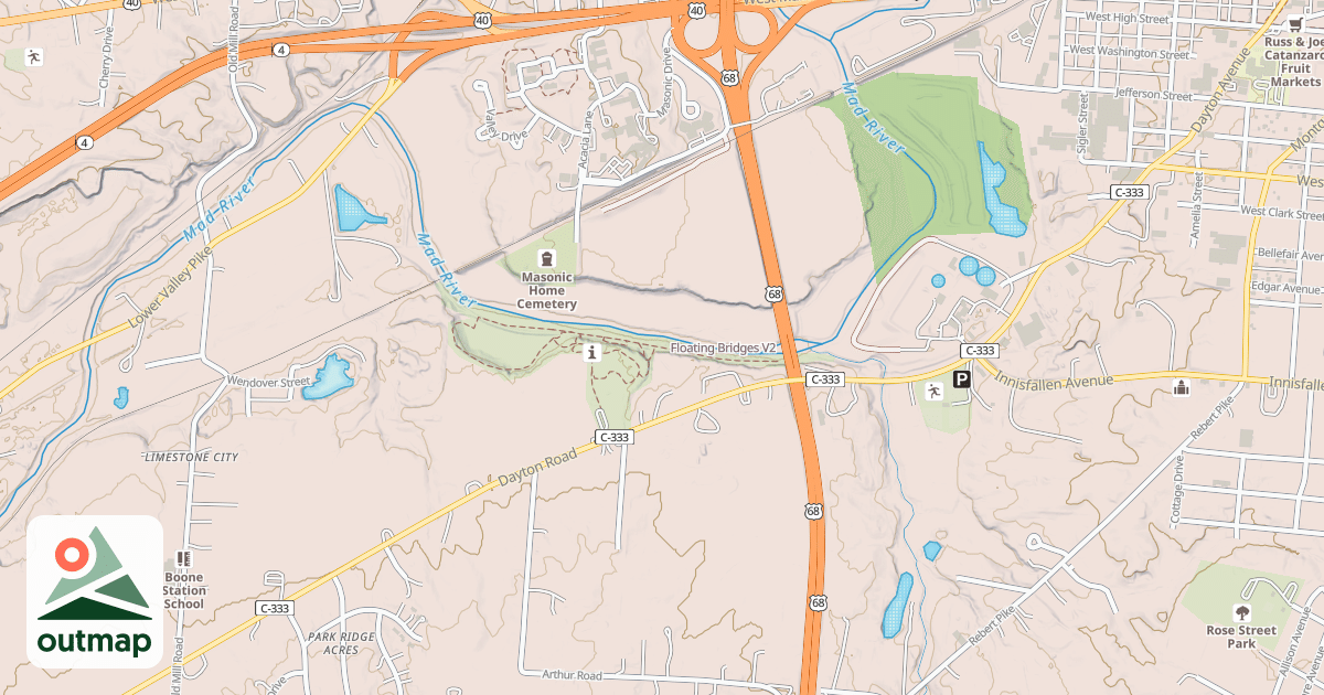 Map of Floating Bridges