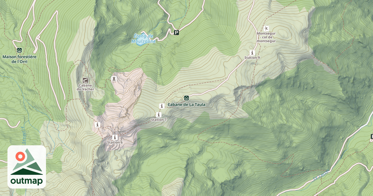 Map of Cabane de La Taula