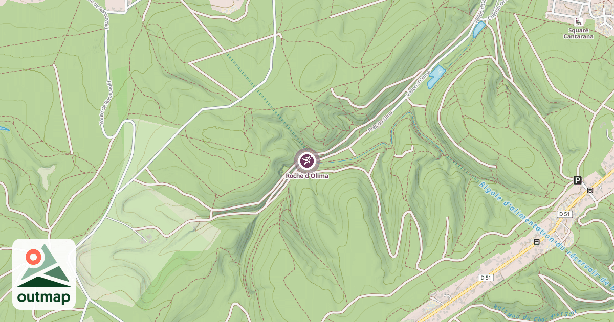Map of Roche d'Olima