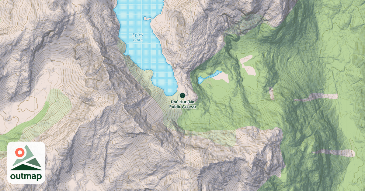 Map of DoC Hut (No Public Access)