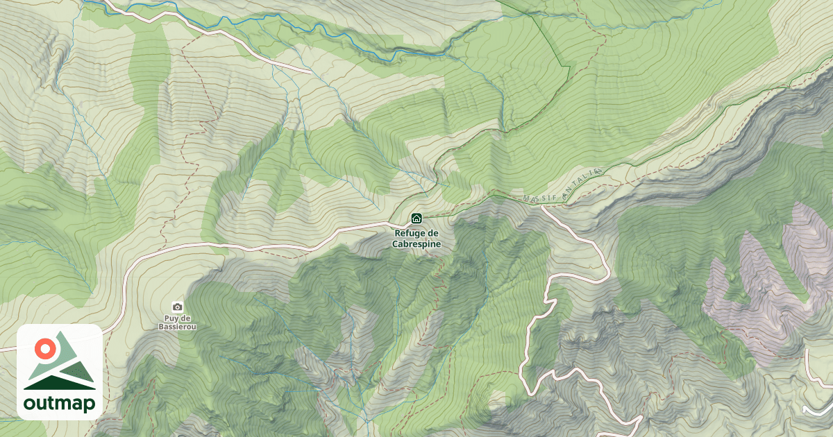 Map of Refuge de Cabrespine