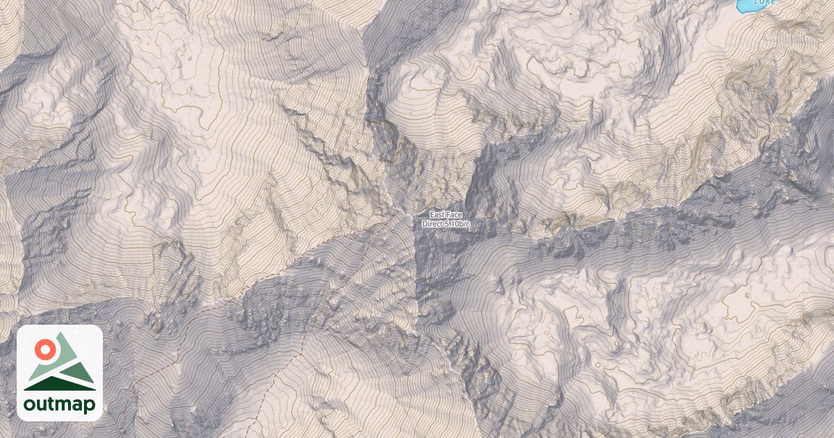 Map of East Face Direct