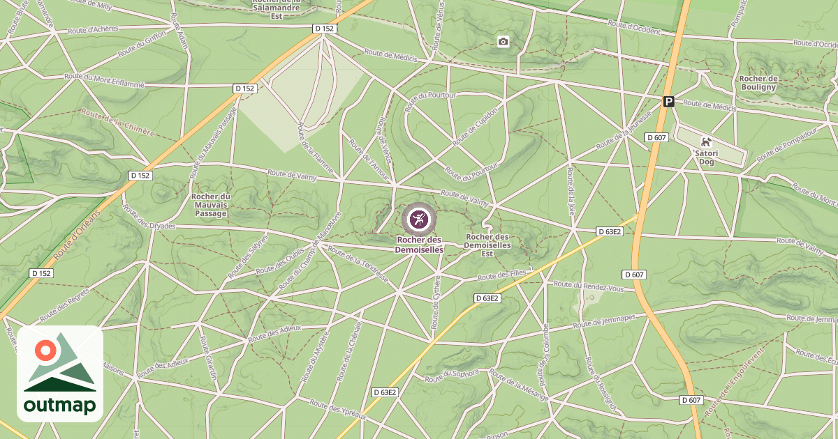 Map of Rocher des Demoiselles