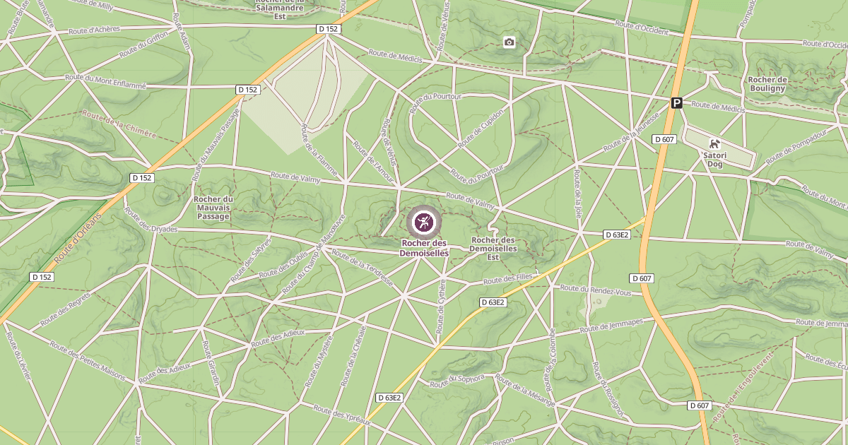 Map preview of Rocher des Demoiselles
