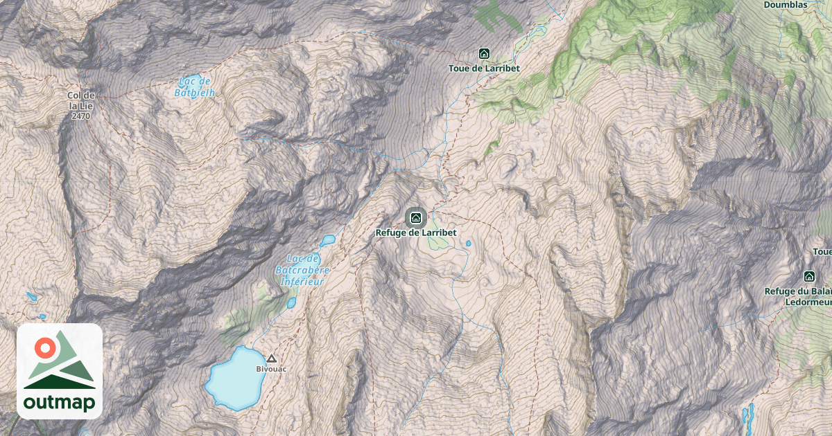 Map of Refuge de Larribet