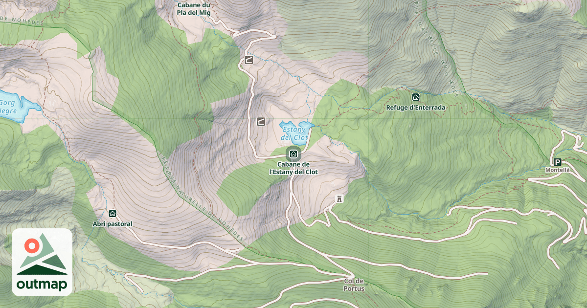 Map of Cabane de l'Estany del Clot