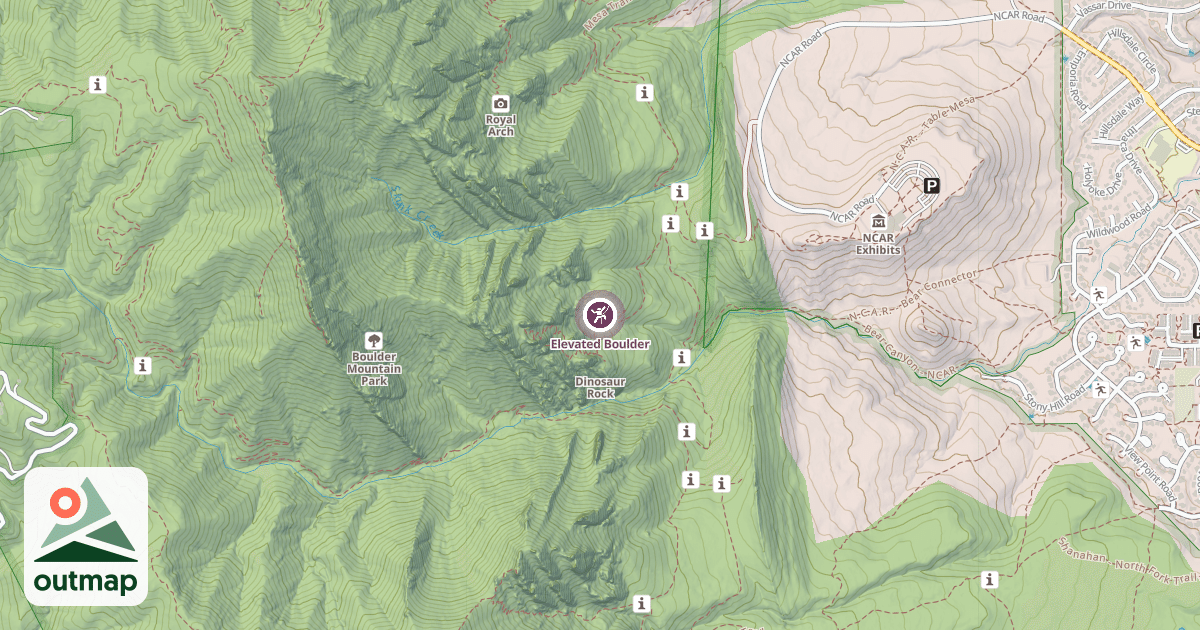 Map of Elevated Boulder