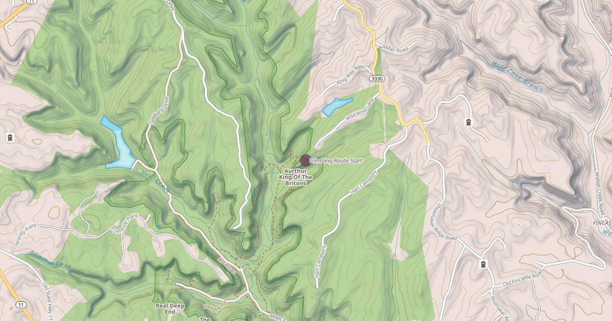 Map preview of Climbing Route Start