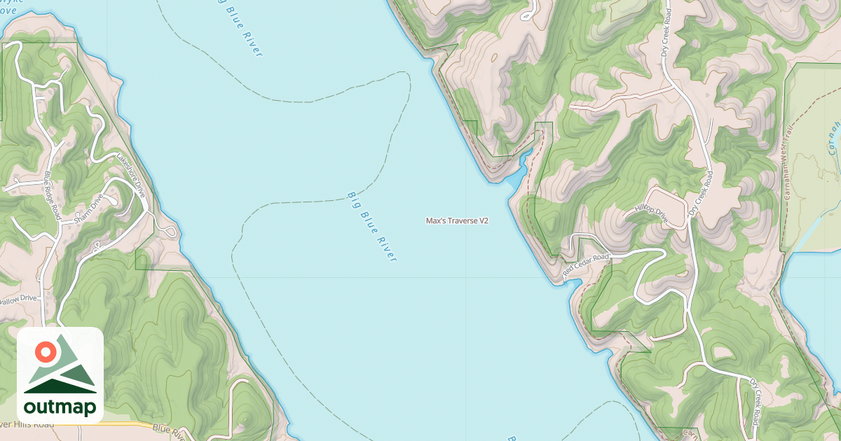 Map of Max's Traverse in Pottawatomie