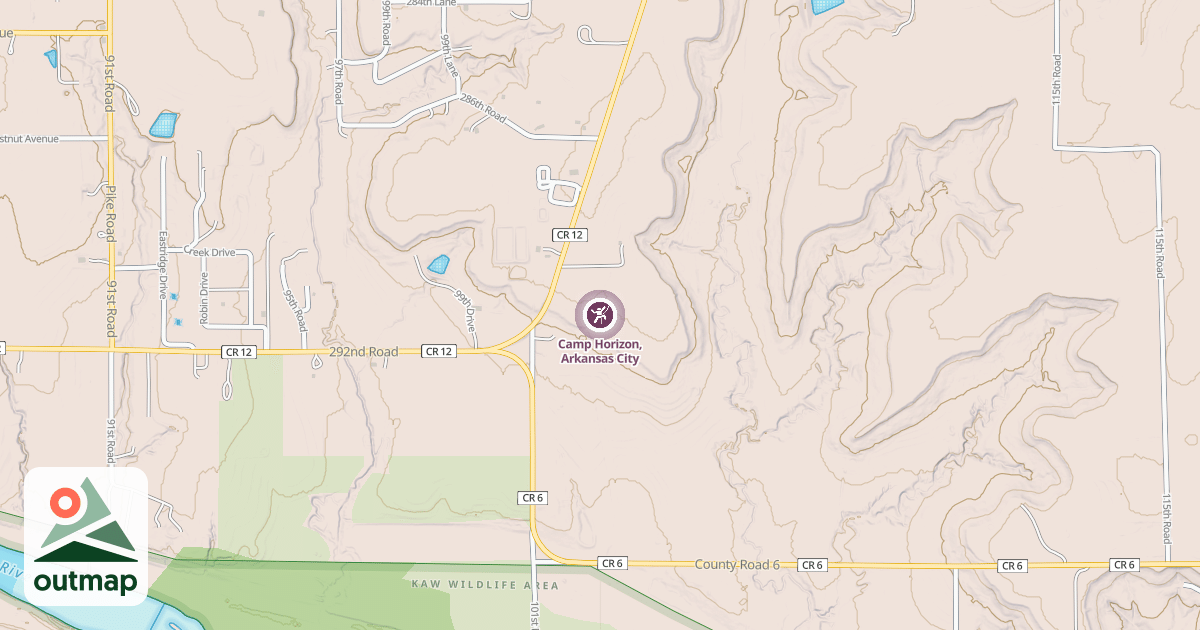 Map of Camp Horizon, Arkansas City in Cowley