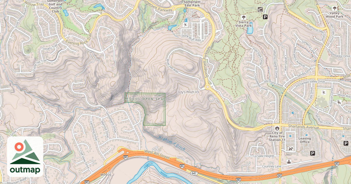 Map of Izzy's Pinch