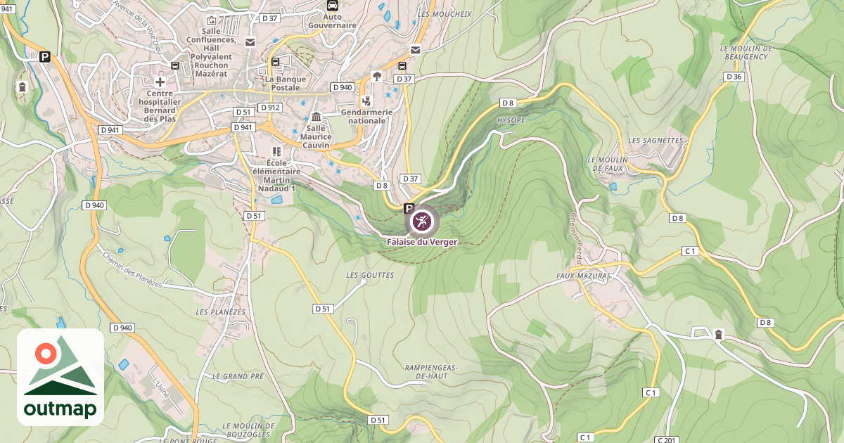 Map of Falaise du Verger