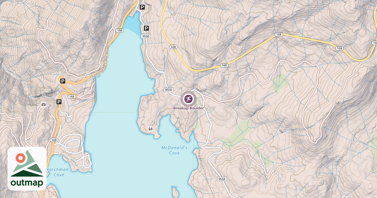 Map of Breakup Boulder