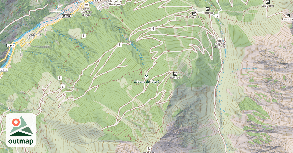 Map of Cabane de l'Ayré