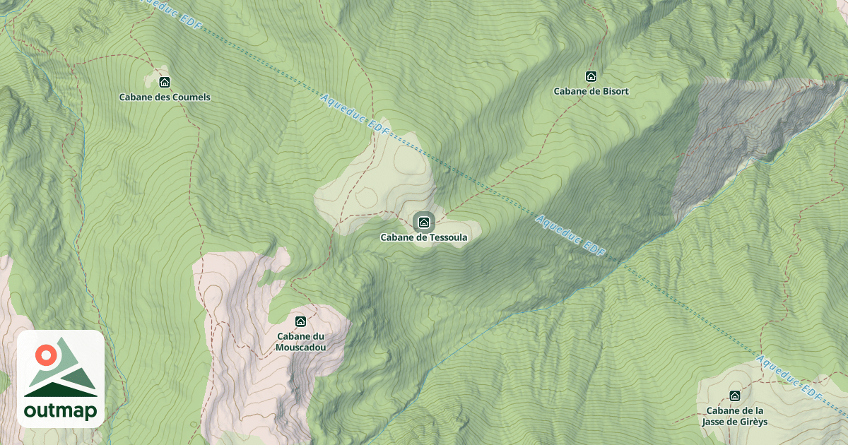 Map of Cabane de Tessoula