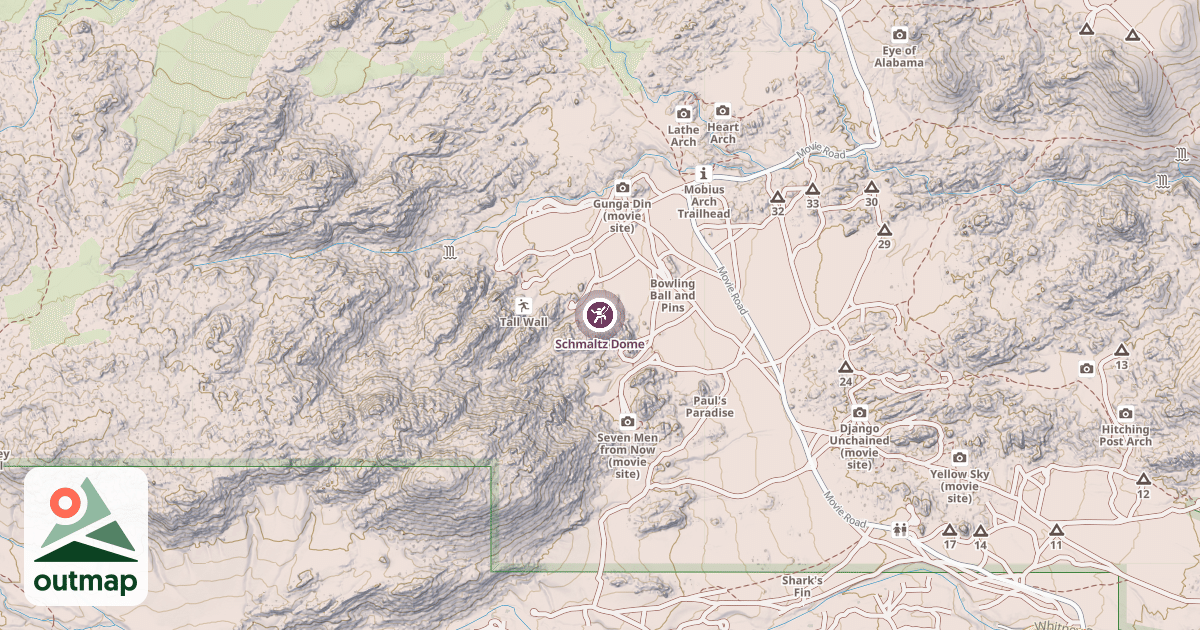 Map of Schmaltz Dome