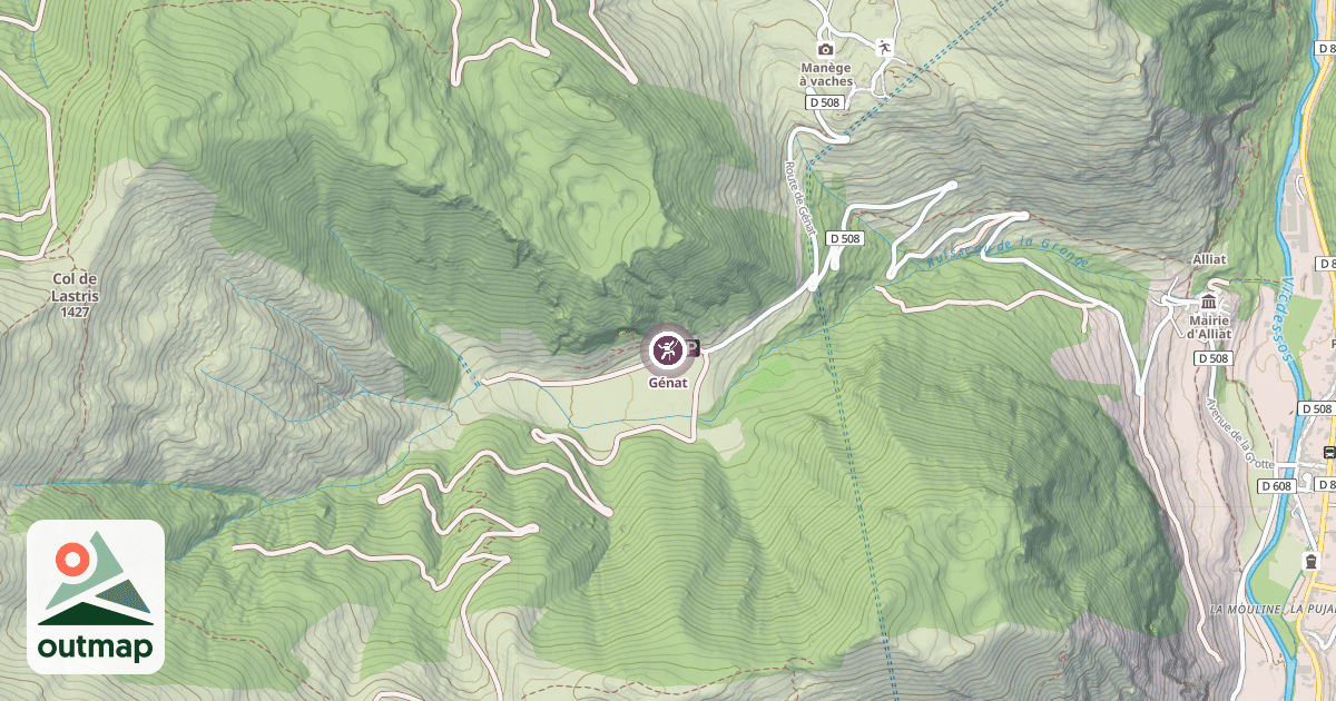 Map of Génat
