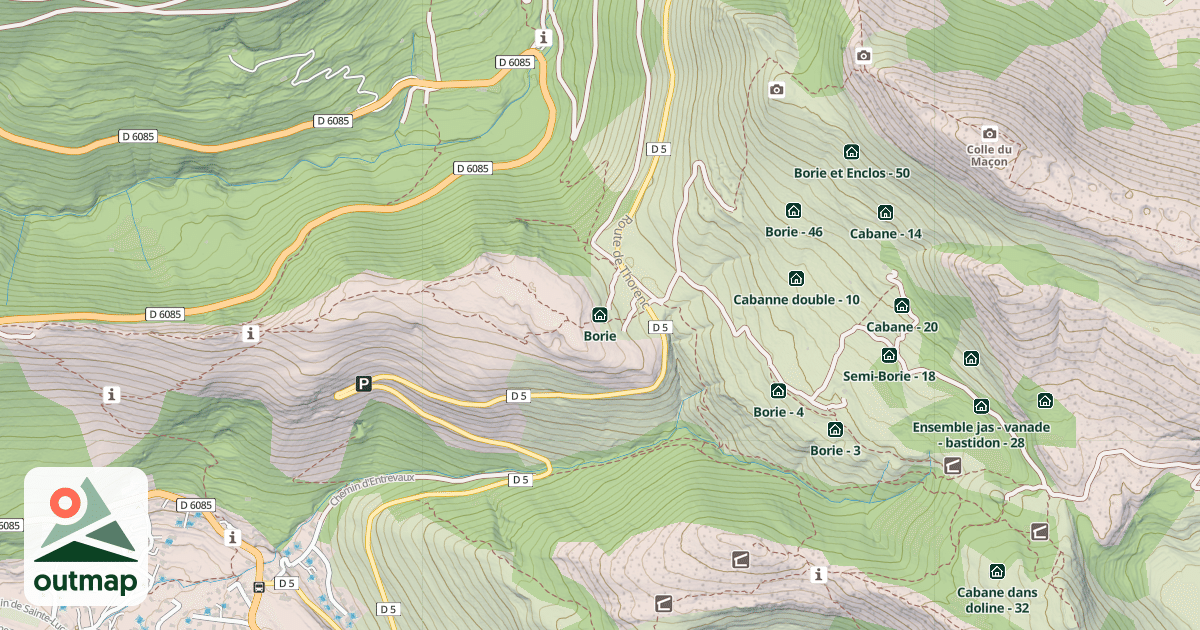 Map of Borie
