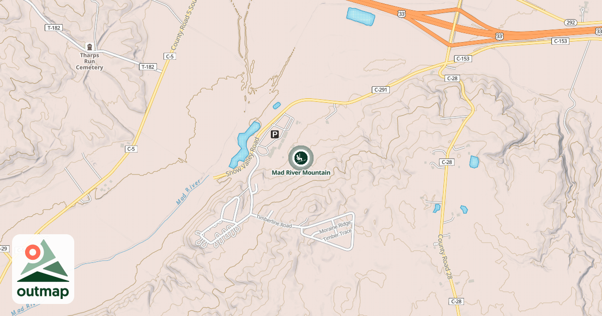 Map of Mad River Mountain