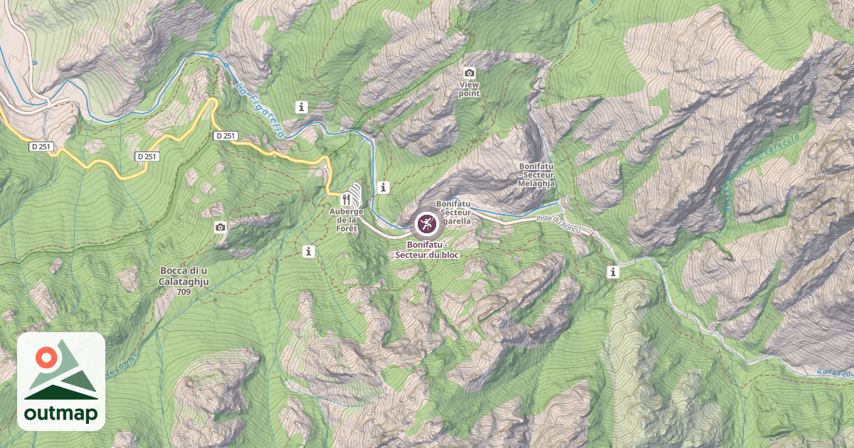 Map of Bonifatu - Secteur du bloc