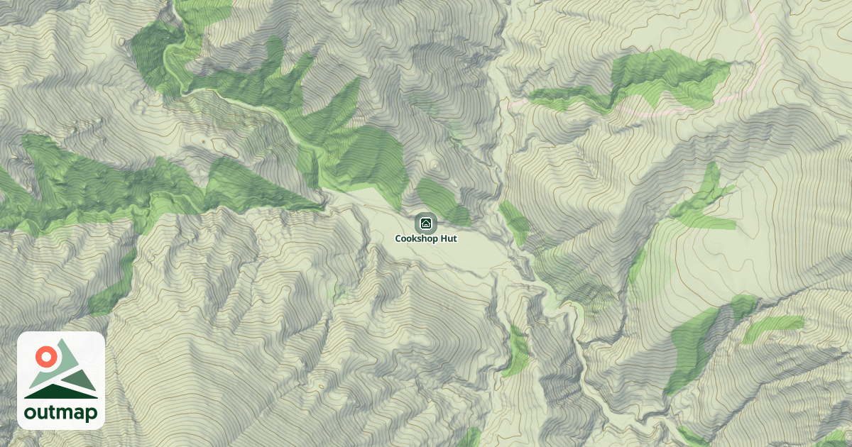 Map of Cookshop Hut