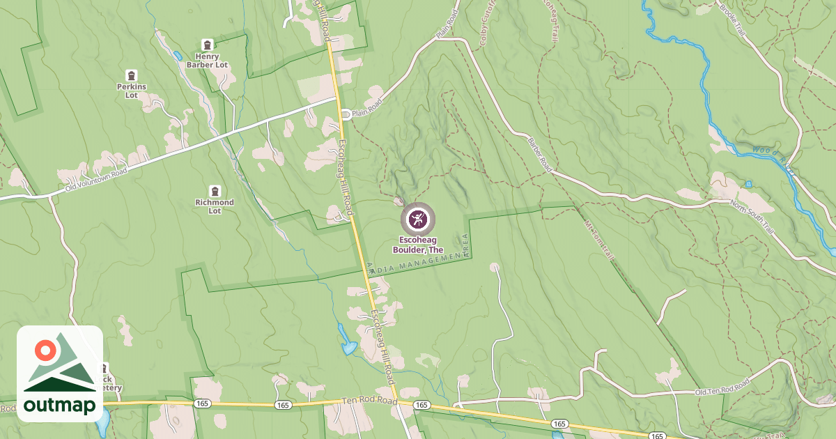 Map of Escoheag Boulder, The