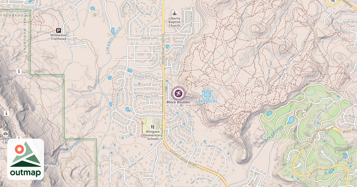 Map of Block Boulder