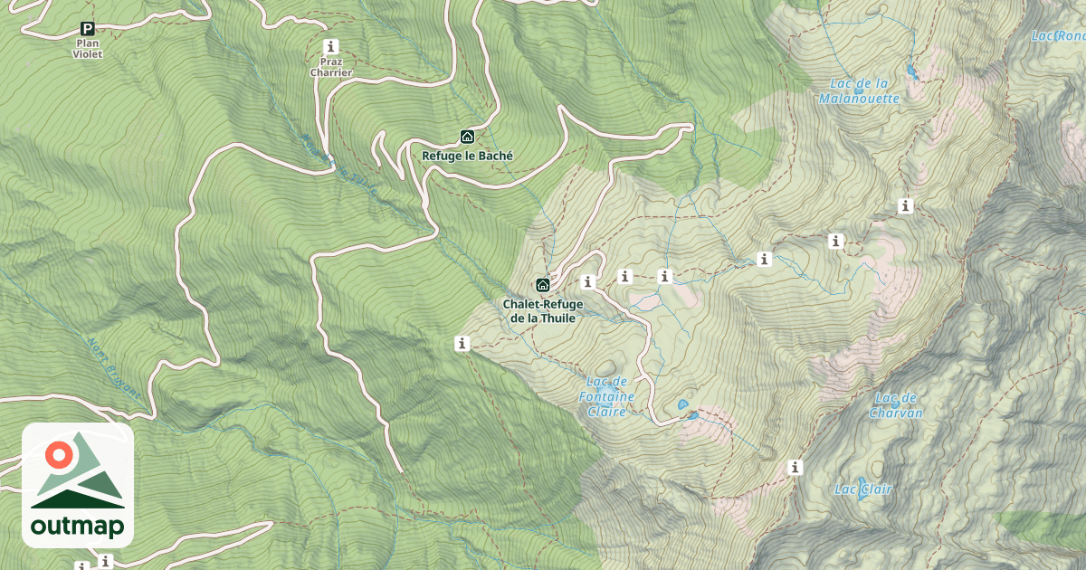 Map of Chalet-Refuge de la Thuile