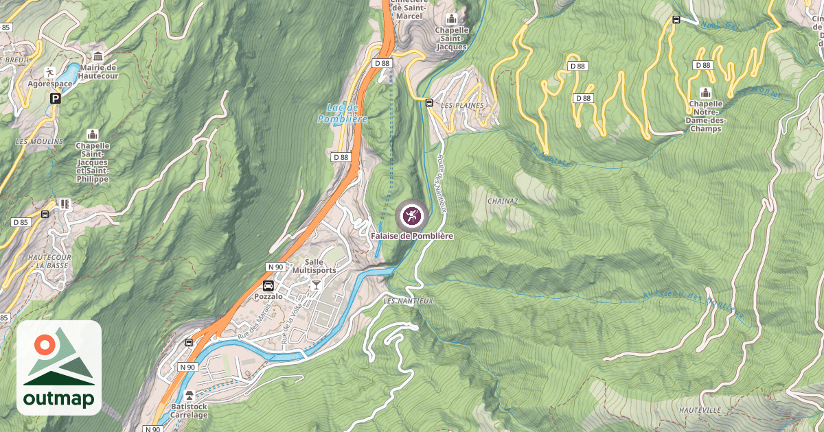 Map of Falaise de Pomblière