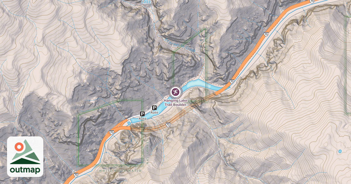 Map of Hanging Lake Trail Boulder