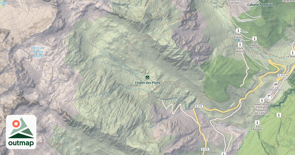 Map of Chalet des Plans
