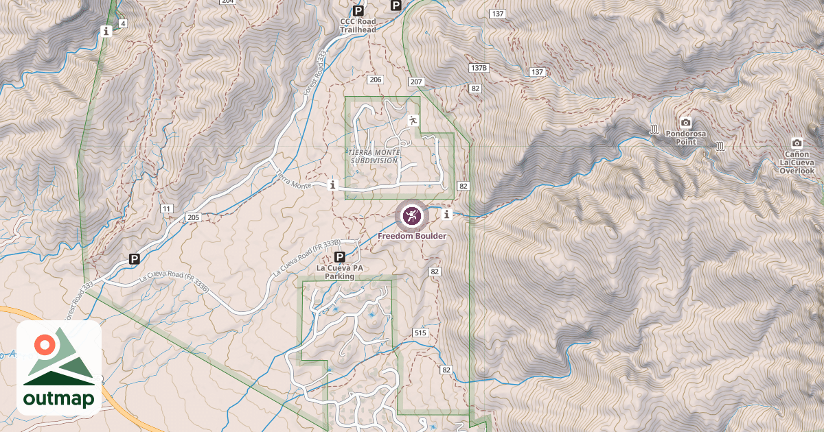 Map of Freedom Boulder