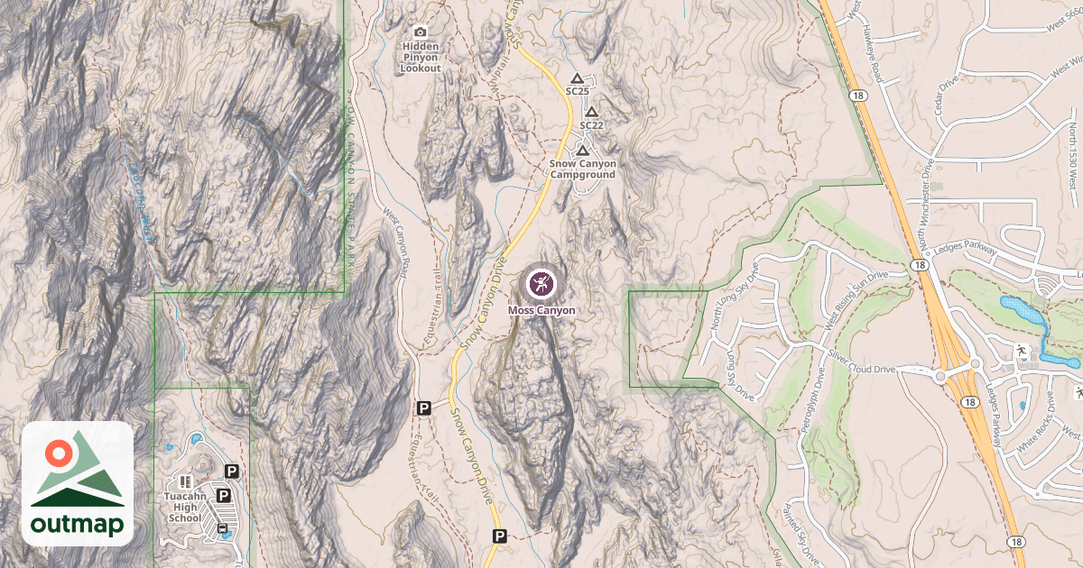 Map of Moss Canyon