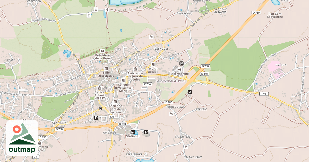 Map of Mur escalade du Pâtis