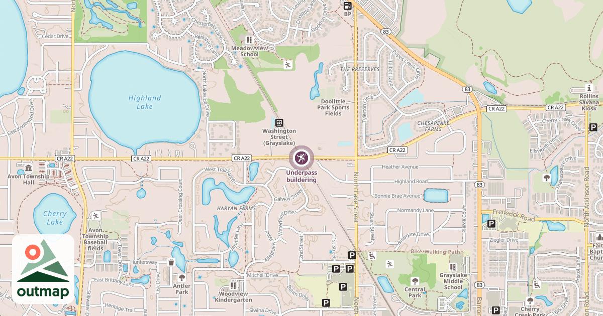 Map of Underpass buildering